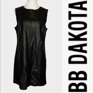 BB Dakota Faux Leather Mod Mini Dress